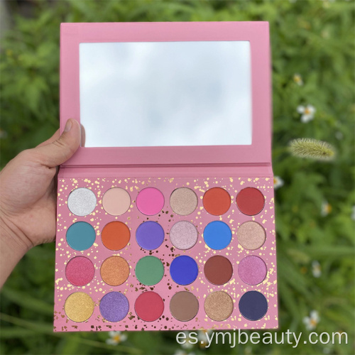 Paleta de sombras de ojos rosadas sin logotipo de 24 colores Sala de ojos